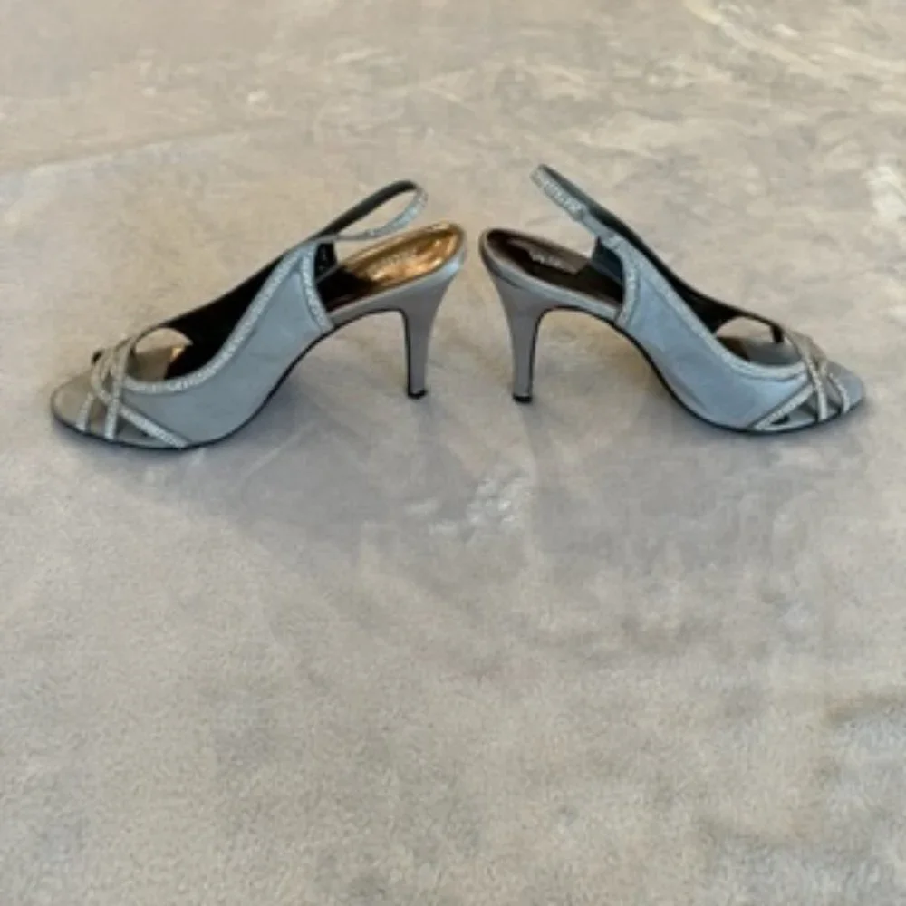 Valenti Franco Women's High Heels Sequin 10 Gray